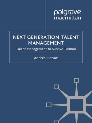 cover image of Next Generation Talent Management